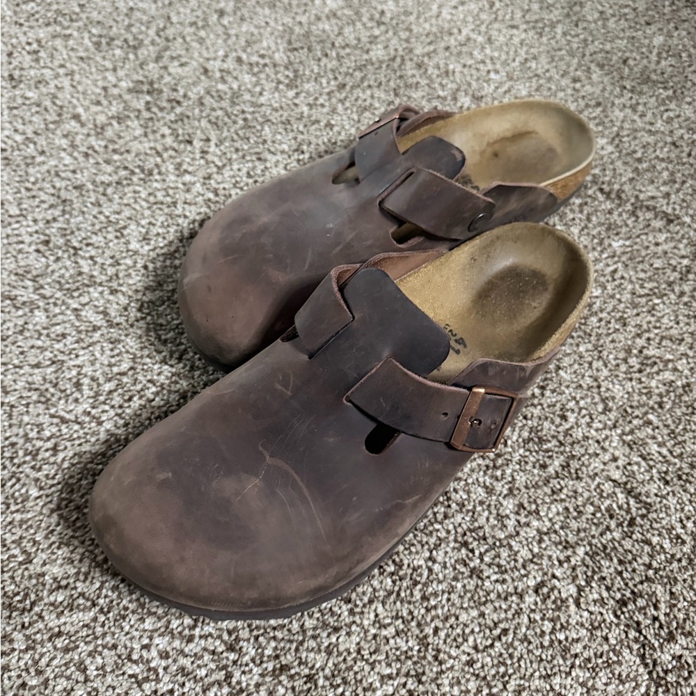 Women’s Birkenstocks Brown Leather Clogs
